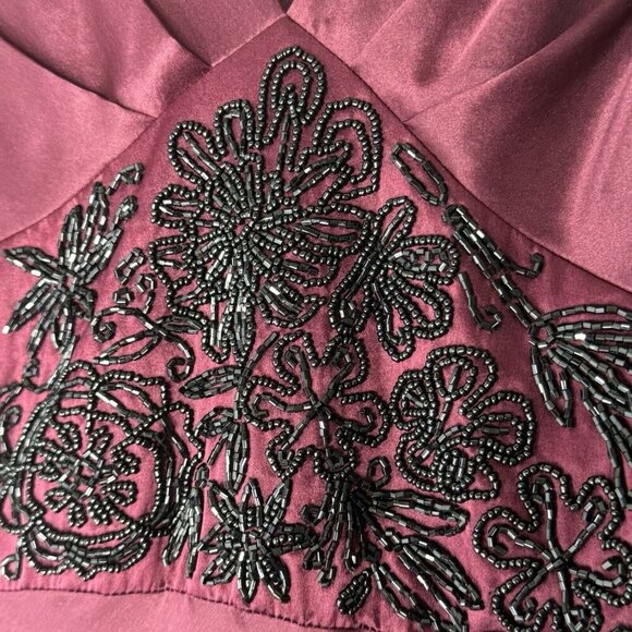 Vintage Donna Rocco 100% Silk Evening Holiday Party Dress Midi Sz 8 90s Y2K - Picture 3 of 8